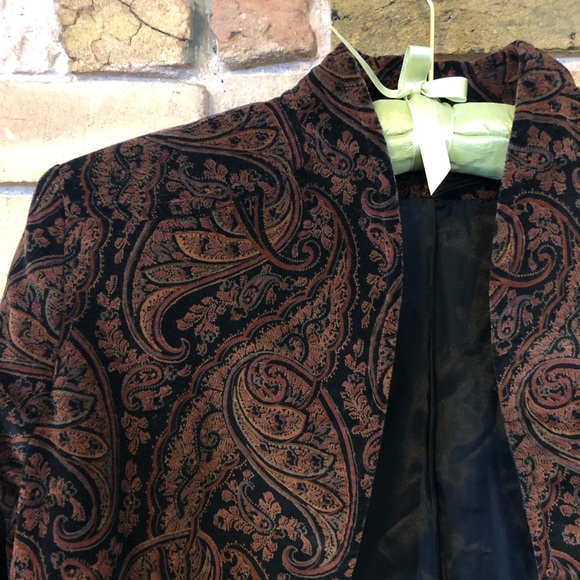 Beautiful Cotten velveteen paisley blazer size M - Picture 2 of 6